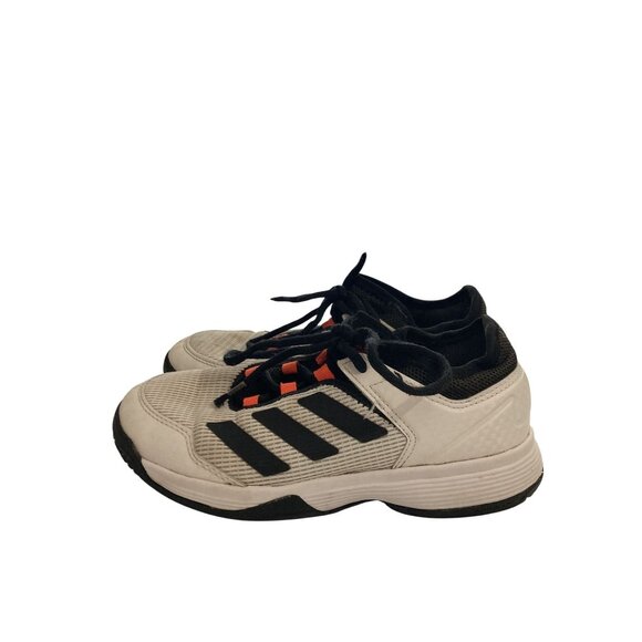 Adidas gw2997  Junior kids Size 2 White Black Mesh Tennis sneakers Shoes - Picture 3 of 8